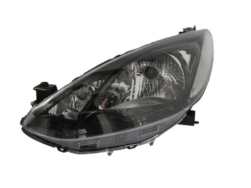 Far fata Stanga (H4, electric, manual, fara motoras, culoare insert: cromat, culoare semnalizator: transparent) potrivit MAZDA 2 -06.15