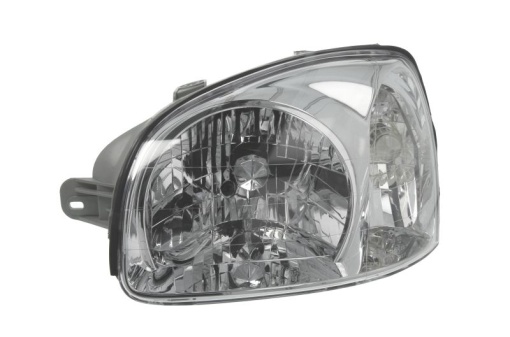 Far fata Stanga (H4, manual, fara motoras, culoare insert: argintiu, culoare semnalizator: galben) potrivit HYUNDAI SANTA FÉ I -02.06