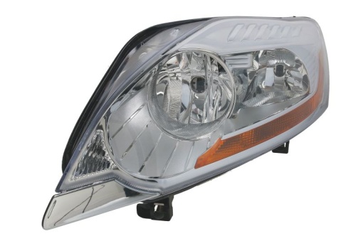 Far fata Stanga (H7/H7, electric, cu motor, culoare insert: cromat, culoare semnalizator: galben) potrivit FORD KUGA I
