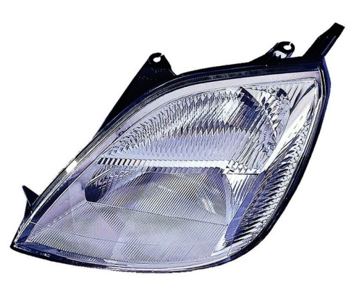 Far fata Stanga (halogen, H4/PY21W/W5W, electric, cu motor, culoare insert: argintiu, culoare semnalizator: alb) potrivit FORD FIESTA V