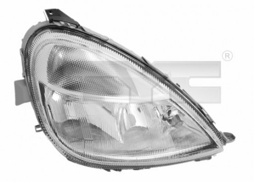 Far stanga (H1/H7, pneumatic, fundal argintiu) MERCEDES Clasa A (W168)