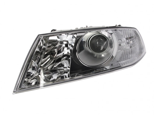 Far stanga (H1/H7, reglaj electric, cu motoras, fundal negru) SKODA OCTAVIA II