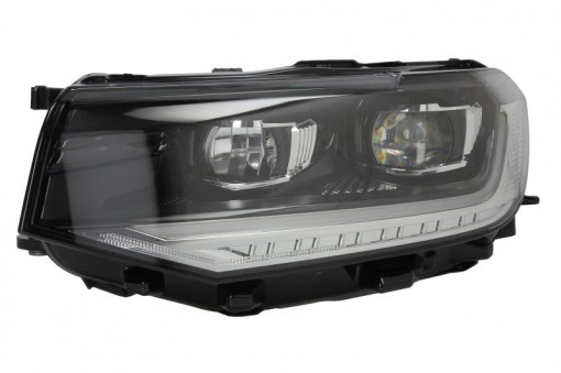 Far Stanga (LED, electric, cu motor, culoare insertie: negru, culoare semnalizator: portocaliu) potrivit VW T-CROSS 11.18-