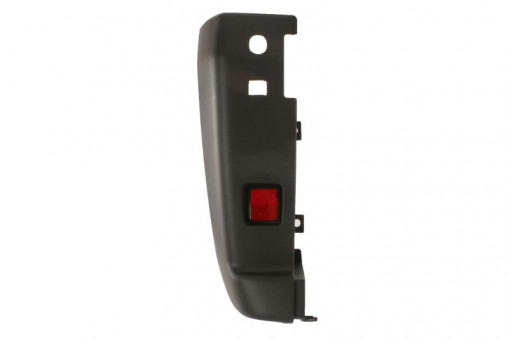 Flaps bara protectie Spate Stanga cu reflector, negru, TUV potrivit CITROEN JUMPER I, JUMPER II; FIAT DUCATO; PEUGEOT BOXER 04.06-08.14