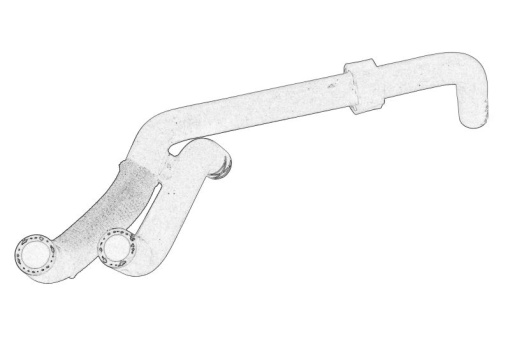 Furtun radiator inferior potrivit AUDI A4 B6, A6 C5; SKODA SUPERB I; VW PASSAT B5.5 1.6-2.5D 11.00-03.08