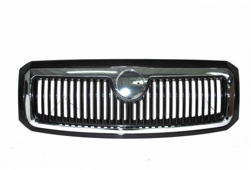 Grila radiator (complet, crom/negru) potrivit SKODA FABIA I, FABIA I PRAKTIK 1.2-2.0 08.99-03.08 -03.07