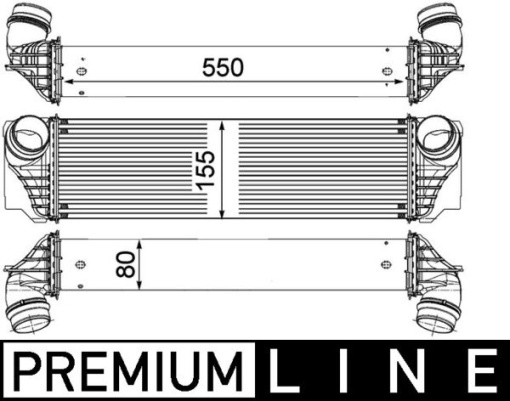 Intercooler potrivit BMW 5 (F10), 5 (F11), 5 GRAN TURISMO (F07), 7 (F01, F02, F03, F04) 2.0D-3.0H 02.08-02.17 - Img 1