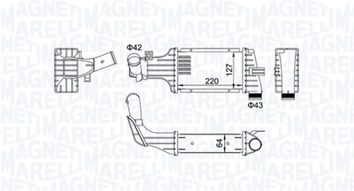 Intercooler potrivit OPEL ASTRA G, ZAFIRA A 2.0D/2.2D 08.99-10.05