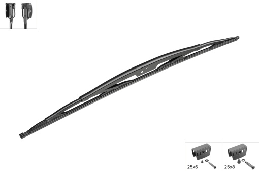 Lamela stergator fata (1buc) Twin 900mm potrivit MAN EL, EM, HOCL, LION S INTERCITY, LION´S CITY, LION´S CLASSIC, NG, NL, NM, NÜ, ÜL; MERCEDES CAPACITY, CITARO 2, CITARO (O 530), CONECTO 10.74-