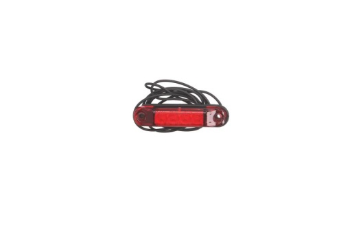 Lumina delimitare stanga/dreapta, rosu, LED, inaltime 20mm; latime 79mm; adancime 11mm lungime cablu 500mm, 12/24V