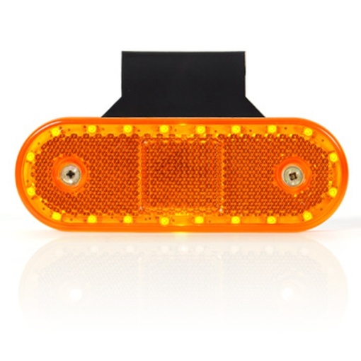 Lumini clarificare stanga/dreapta; portocaliu; LED; inaltime 40; latime 114; cu cuier; 12/24V