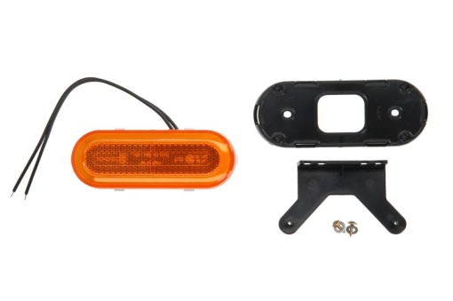 Lumini clarificare stanga/dreapta, portocaliu, LED, inaltime 49mm; latime 124mm; adancime 20mm, în relief, lungime cablu 220mm, cu cuier, 12/24V (tip: neon)