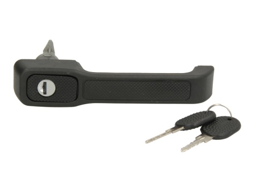 Maner usa Fata Dreapta (cu cheie, extern, cu incuietoare, negru) potrivit FIAT UNO 0.9-1.9D 01.83-06.06 - Img 1