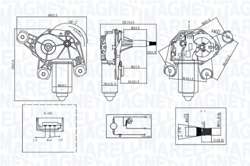 Motor stergator spate potrivit ALFA ROMEO GIULIETTA 04.10-12.20