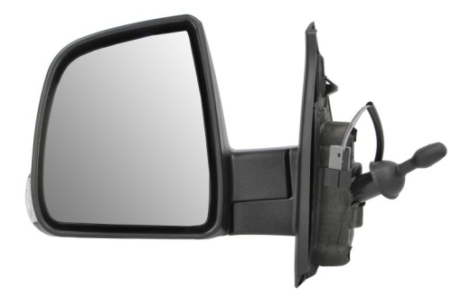 Oglinda laterala stanga (mecanica, convex, grund) potrivit FIAT DOBLO II; OPEL COMBO D 09.14-12.22