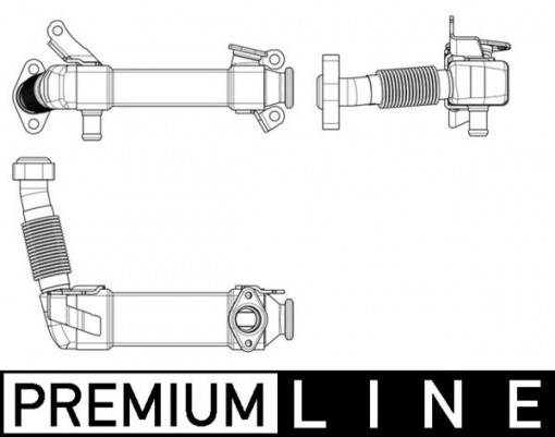 Radiator EGR sistem evacuare potrivit BMW 1 (E87), 3 (E46), 3 (E90), 3 (E91), 3 (E92), 3 (E93), 5 (E60), 5 (E61), 6 (E63), X3 (E83), X5 (E53), X5 (E70), X6 (E71 2.0D/2.5D/3.0D 10.99-12.13
