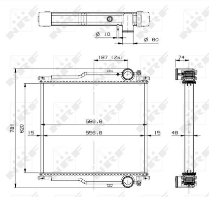 Radiator motor (fara cadru) potrivit RVI MIDLUM DXi5/DXi7 05.06-
