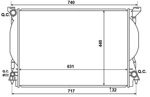 Radiator motor potrivit AUDI A4 B6, A4 B7, A6 C5 3.0/3.2