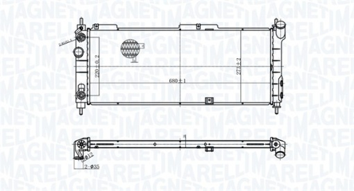 Radiator motor potrivit OPEL COMBO/MINIVAN, CORSA B, CORSA B/HATCHBACK, TIGRA 1.0-1.7D