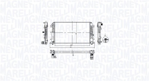 Radiator racire motor potrivit MERCEDES SPRINTER 3,5-T (B906), SPRINTER 3,5-T (B907), SPRINTER 3,5-T (B907, B910), SPRINTER 3-T (B906), SPRINTER 3-T (B907), SPRINTER 3-T (B910, B907) 1.8-3.5 04.06-12.21 - Img 1