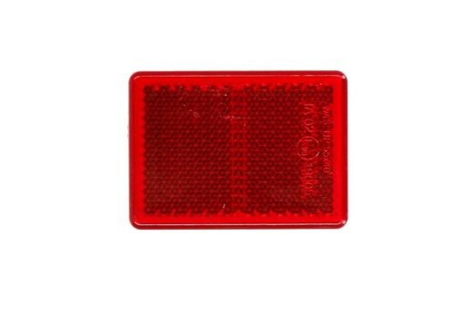 Reflector dreptunghiular (rosu, autoadeziv, 55mm x 40mm x 6,5mm)