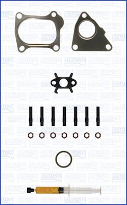 Set montaj turbocompresor (cu garnituri) potrivit DACIA DUSTER, LOGAN II, LOGAN MCV II, SANDERO II; RENAULT CAPTUR I, CLIO II, CLIO II/HATCHBACK, SANDERO/STEPWAY II 1.5D 06.05-