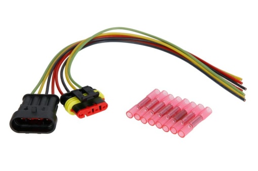 Set reparatie cabluri (265mm, numar pini: 4) potrivit ABARTH 500 / 595 / 695, 500C / 595C / 695C, GRANDE PUNTO, PUNTO; AUDI 100 C1, 100 C2, 100 C3, 100 C4, 200 C2, 200 C3, 50 0.7-Electric 11.68-