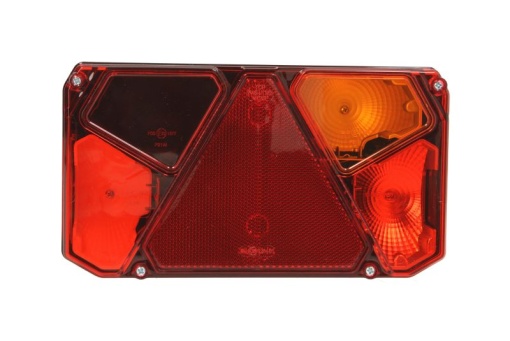 Stop spate dreapta (cu intermitent, cu lumina stop, lumini parcare, cu lumina placuta inmatriculare, reflector triunghiular)