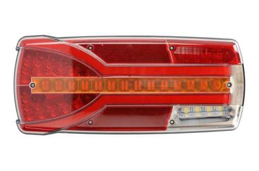 Stop spate stanga CARMEN (LED, 12/24V, cu intermitent, cu far ceață, lumina de marșarier, cu stop, lumină de parcare, reflector, rosu ) - Img 1