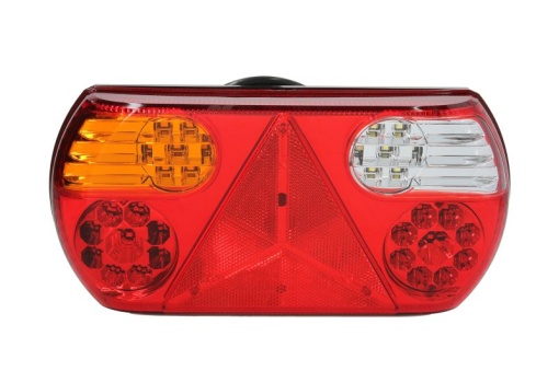 Stop spate stanga (LED, 12/24V, cu intermitent, cu far ceață, lumina de marșarier, cu stop, lumină de parcare, reflector triunghiular)