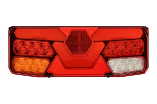 Stop spate stanga (LED, 12/24V, cu intermitent, cu far ceață, lumina de marșarier, cu stop, lumină de parcare, cu iluminare placuta, reflector, conector: Tyco 7PIN Bayonet)