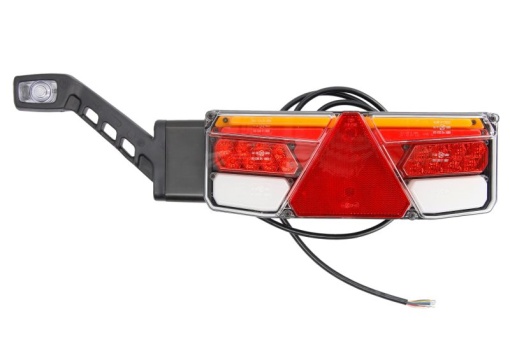 Stop spate stanga (LED, 12/24V, cu intermitent, cu far de ceață, lumina de marșarier, cu stop, lumină de parcare, reflector triunghiular, cu lampă cu braț prelungitor)