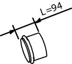 Teava esapament (lungime:95mm) potrivit VOLVO FH, FH12, FH16, FM, FM10, FM12, FM7 D10A320-D7C290 08.93-