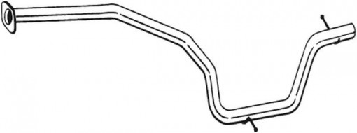 Teava esapament Mijloc potrivit FORD GALAXY II, GALAXY MK II, MONDEO IV, S-MAX 2.0D/2.2D 05.06-06.15