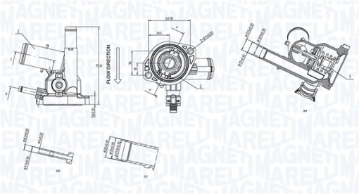 Termostat lichid racire (82°C, in carcasa) potrivit TOYOTA YARIS, YARIS/HATCHBACK 1.5H 03.12-06.20