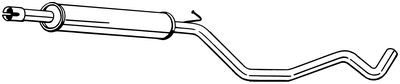 Toba esapament intermediara potrivit AUDI A3; SEAT ATECA, LEON, LEON SC; SKODA KAROQ; VW GOLF SPORTSVAN VII, GOLF VII 1.0 05.15-