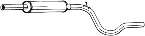 Toba esapament intermediara potrivit SEAT INCA; VW CADDY II, CADDY II/MINIVAN 1.7D/1.9D 11.95-01.04