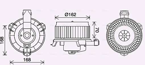 Ventilator habitaclu potrivit LEXUS GX; TOYOTA 4 RUNNER IV, LAND CRUISER PRADO 3.0D/4.0/4.7 11.01-12.10