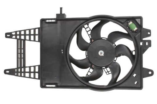 Ventilator radiator (cu carcasa) potrivit FIAT IDEA, PUNTO; LANCIA MUSA, YPSILON 1.4/1.4LPG 09.03-