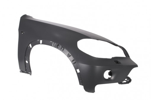 Aripa fata dreapta (cu gaura de spalare, cu locas semnalizator , cu suport de gauri, plastic) potrivit BMW X5 (E70) 02.07-04.10