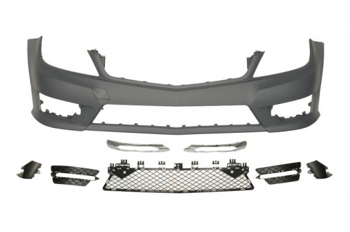 Bara fata AMG/SPORT, cu grile, cu locas lumini zi, grunduit potrivit MERCEDES C C204, C T-MODEL S204, C W204 03.11-12.13 - Img 1