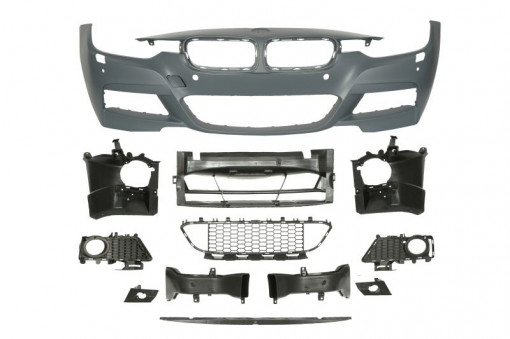 Bara fata pachet M, complet, lampa ceata, locas spalator faruri si senzori parcare, grunduit potrivit BMW 3 F30 05.15-03.19