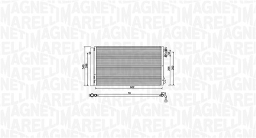 Condensator climatizare (cu uscator) potrivit BMW 1 (E81), 1 (E82), 1 (E87), 1 (E88), 3 (E90), 3 (E91), 3 (E92), 3 (E93), X1 (E84), Z4 (E89) 2.0-3.0D 06.04-08.16