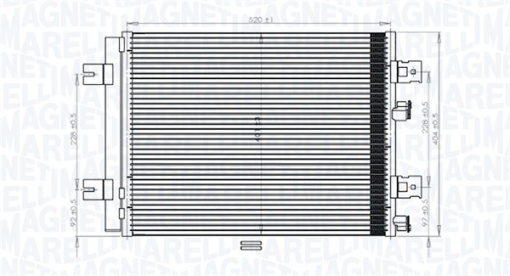 Condensator climatizare (cu uscator) potrivit DACIA DUSTER, DUSTER/SUV, LOGAN, LOGAN EXPRESS, LOGAN MCV, SANDERO; LADA LARGUS; RENAULT DUSTER, LOGAN I, SANDERO/STEPWAY I 1.2-1.6LPG 08.04-