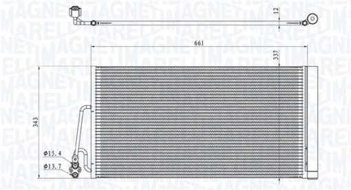 Condensator climatizare (cu uscator) potrivit MINI (R56), (R57), CLUBMAN (R55), COUNTRYMAN (R60), PACEMAN (R61) 1.4-2.0D 09.06-10.16