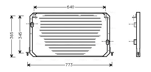 Condensator climatizare potrivit LEXUS ES; TOYOTA CAMRY 2.2/3.0 06.91-12.97
