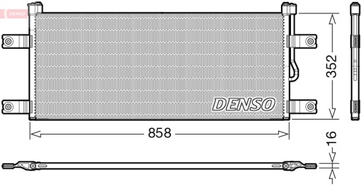 Condensator climatizare potrivit MERCEDES ACTROS MP4 / MP5, ANTOS 07.11- - Img 1