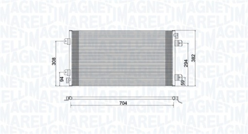 Condensator climatizare potrivit OPEL MOVANO A; RENAULT MASTER II 1.9D-3.0D 12.97-