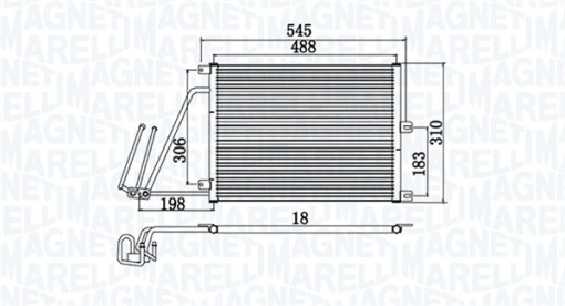 Condensator climatizare potrivit OPEL VECTRA B 2.0D/2.2D 06.97-07.03