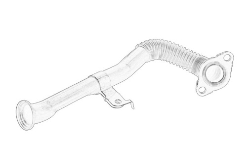 Conducta tubulara supapa EGR potrivit NISSAN NV400; OPEL MOVANO B; RENAULT ESPACE IV, GRAND SCENIC III, LAGUNA, LAGUNA III, LATITUDE, MASTER III, MEGANE 2.0D/2.3D 01.06-
